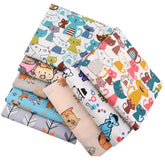 CraftsFabrics 8 Stück/Los 40 cm x 50 cm Katzen Hunde Cartoon Tiere Fat Quarters Bundle